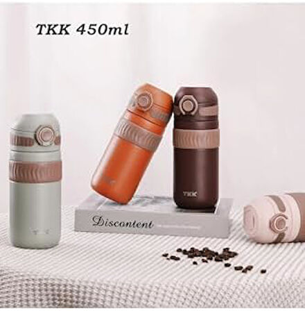 450ml Rahat İçim Çift Yalıtımlı Paslanmaz Çelik Termos Matara (Pembe)