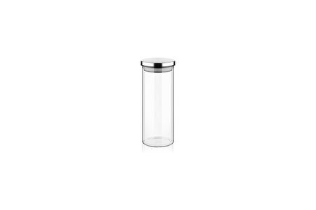 1000ml Vakumlu Metal Kapaklı Borosilikat Cam Kavanoz (8.5cm*20cm) 1 Adet