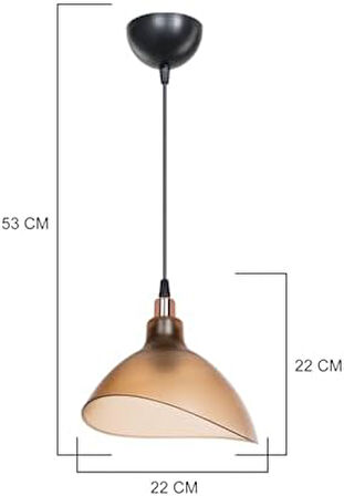 LightDesign Bal Rengi Sarkıt Avize Yatak Odası Salon Mutfak Koridor Lamba 22 AGnm29