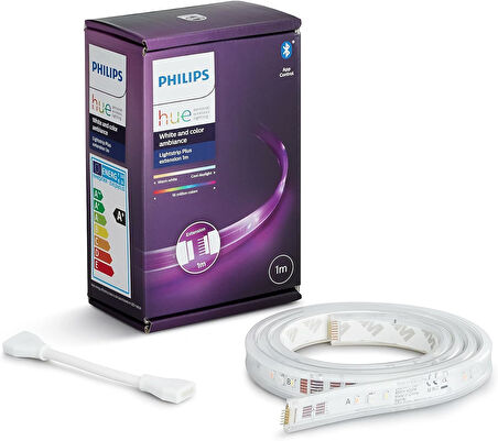 HueWCA Renkli Akıllı LED Şerit, 1 metre, V4 Bluetooth Özellikli, Ekleme/Uzatma Şeridi, Adaptör dahil değildir