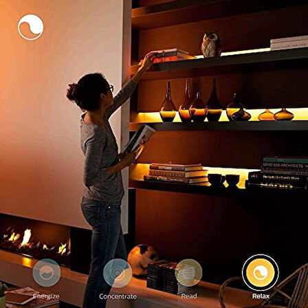 HueWCA Renkli Akıllı LED Şerit, 1 metre, V4 Bluetooth Özellikli, Ekleme/Uzatma Şeridi, Adaptör dahil değildir