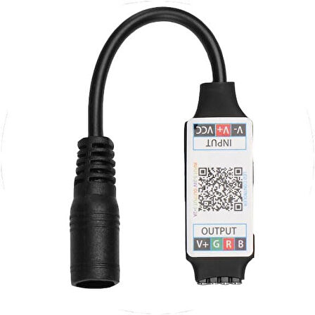 Şerit Led Kontrol Cihazları - Bluetooth, Sese ve Müziğe Duyarlı, 24 Tuşlu - 6 Amper, 10 Metreye kadar Rgb Şerit led Çalıştırır (1, Bluetooth Kontrol Cihazı)