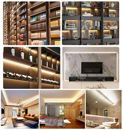 Sb-6508 LED Şerit, Beyaz ve Gün Işığı Şerit Led Işık 120 Led, Silikonlu 10 Cm Kesilebilir, Aç Kapat Butonlu Fişli, Tak Çalıştır Gizli Tavan Işık Bandı Mutfak Tezgah (Gün Işığı, 5 Metre)