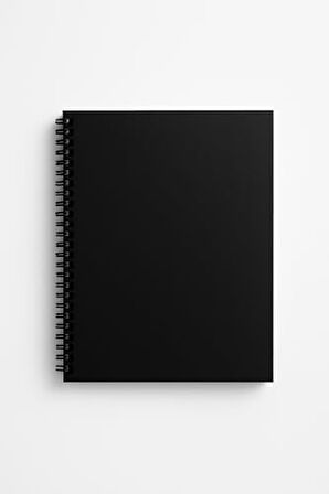 Tanıtım Çizgisiz Spiralli Defter, A5 Boyut (15x21 cm), 60 Yaprak, 90gr. Ivory Kağıt, Ofis İçin Uygun, Planlayıcı (Siyah)