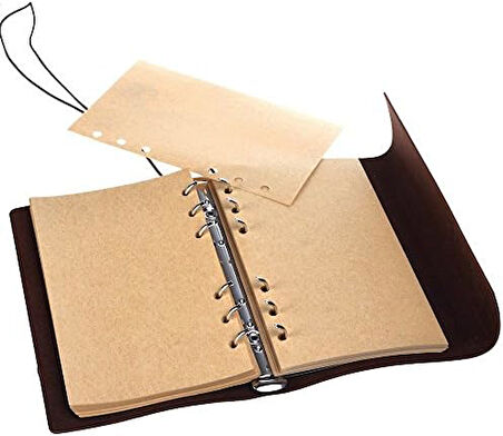 Vintage doldurulabilir notebook, birinci sınıf PU-Deri klasik kabartmalı Trl Journal günlük boş sayfa ve retro kolye ucu