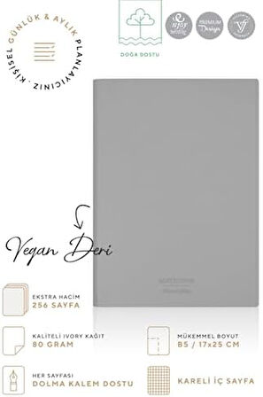 Esnek Kapak Defter B5 Krem 128 yp. Kareli
