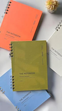 Tanıtım Spiralli 80 Yaprak Kareli A5 Defter, Not Defteri, Okul Defteri, 4 Farklı Renk Seçeneği (01 Light Grey)