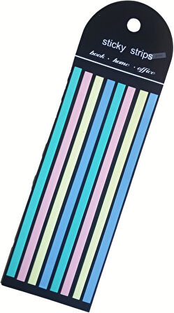 Sticky Notes Şeffaf Renkli Yapışkan Not Kağıtları Uzun Şeritler (Renk 1)