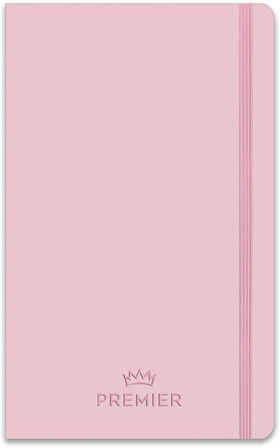 Color 13x21 96 Yaprak Kareli Ciltli Premier Defter - Pembe