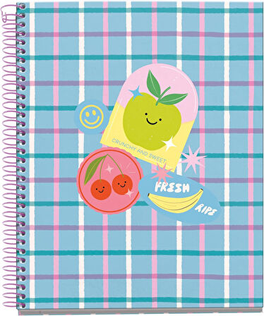 Defter Mr A5 100 Sayfa Kareli Spiralli Meyveler