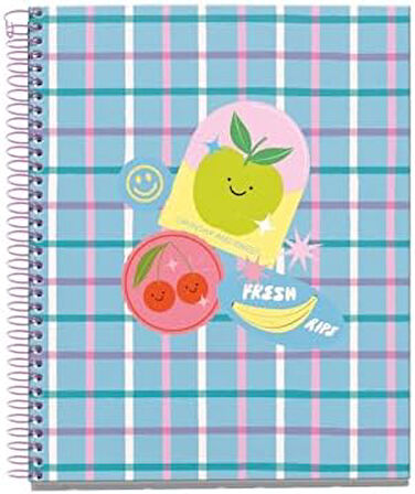 Defter Mr A5 100 Sayfa Kareli Spiralli Meyveler