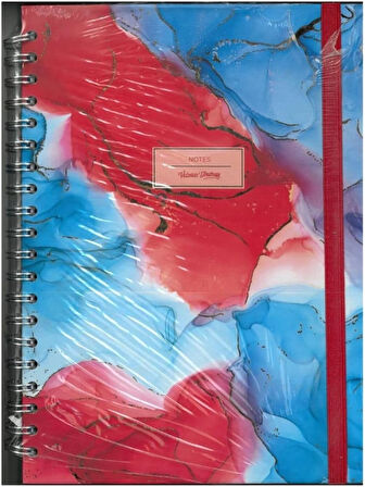 Notes 20x28cm Spiralli Sert Kapak 90gr. 96yp. Çizgili Defter