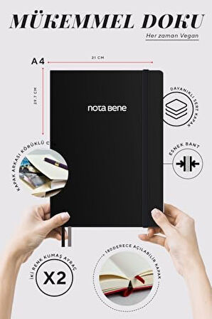 Bene Premium Sert Kapak Defter, 21x29 cm, Çizgili