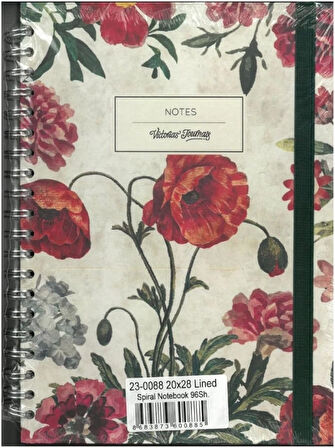 Notes 20x28cm Spiralli Sert Kapak 90gr. 96yp. Çizgili Defter