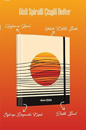 Spiralli Defter Sert Kapak 192 Sayfa 96 Yaprak 17x24 cm 90gr. Çizgili