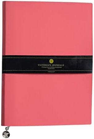 Rugan Esnek Kapak Çizgili Defter, 19x25 cm -Mercan