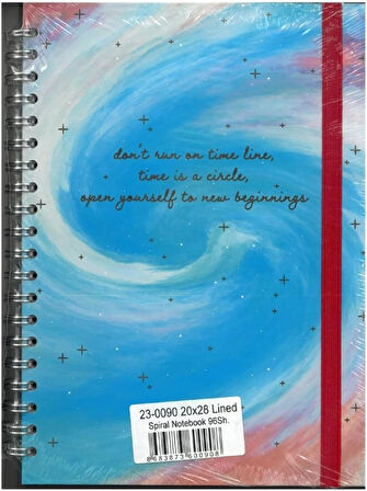 Notes 20x28cm Spiralli Sert Kapak 90gr. 96yp. Çizgili Defter