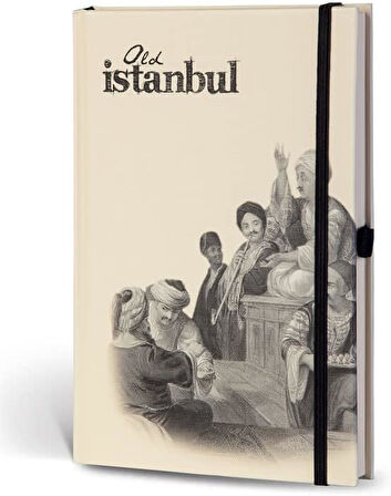 Color Eski İstanbul journal Çizgili Lastikli Şark Kahvesi