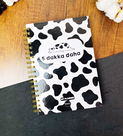 5 Dakka Daha Tasarımlı Çizgili Spiralli Defter