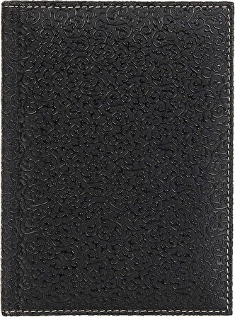 4812 Defter 14x20 Cm. Kareli̇ 160 Yapraklı Suni Deri Hilton Desen Kapaklı Siyah, Siyah