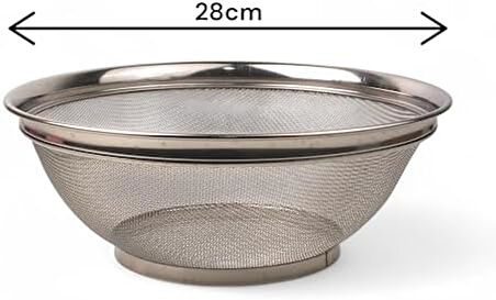 Paslanmaz Çelik Kulpsuz Süzgeç 28cm, Paslanmaz Çelik Pirinç Süzgeci, Paslamaz Çelik Mutfak Süzgeci, Paslanmaz Çelik Salata 28cm Süzgeci