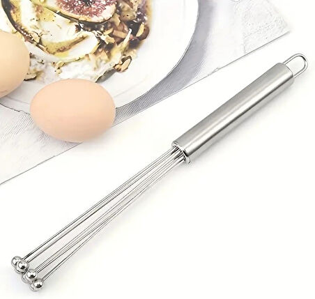 Nesil Ayarlanabilir Paslanmaz Çelik Metal Boncuk Top Uçlu Yumurta Çırpıcı Sos Karıştırıcı