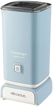 Vintage Cappucino 2878, Retro Elektrikli Süt Köpürtücü, Cappuccino ve Sıcak Çikolata için, 2 Dakikada Cappuccino için Süt Köpüğü, 250 ml Kapasite, 500 W, Mavi