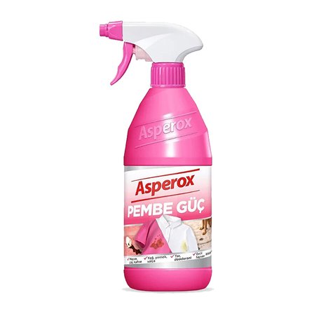 ASPEROX Sarı Güç + Mavi Güç Sprey 2 x 1 L + Pembe Güç Leke Çıkarıcı 650 ml 