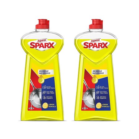 Asperox Sparx Diamond Plus Limon Kokulu Sıvı Bulaşık Deterjanı 1200 ml 2 li