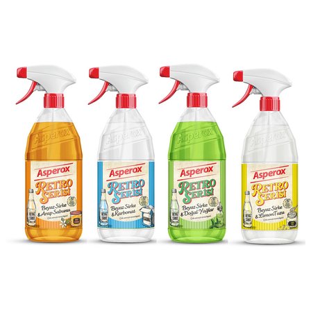 Asperox Retro Serisi 1 Litre 4 lü Karma Paket