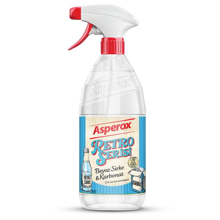 Asperox Retro Serisi 1 Litre Beyaz Sirke & Doğal Yağlar ve Beyaz Sirke & Karbonat