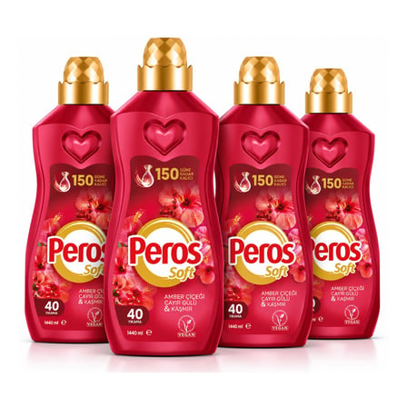 Peros Soft 1440 ml Amber Çiçeği & Sandal Ağacı x 4 Adet