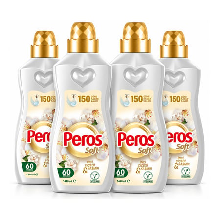 Peros Soft 1440 ml İnci Çiçeği & Kaşmir x 4 Adet