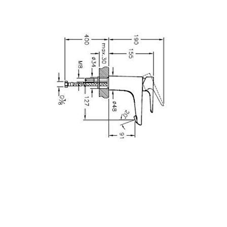 Artema X-Line A42321 Lavabo Bataryası Krom