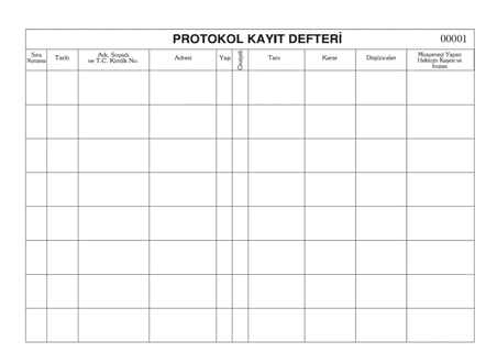 NOTYAZ PROTKOL KAYIT DEFTERİ 400 YAPRAK SERT KAPAKLI (NUMARALI)