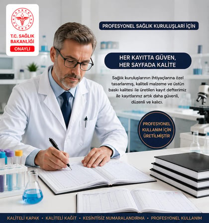 NOTYAZ HASTA PROTKOL KAYIT DEFTERİ 400 YAPRAK SERT KAPAKLI (NUMARALI)
