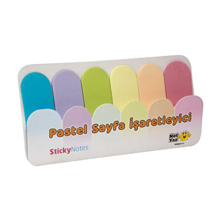 NotYaz Rainbow Pastel Smile Sayfa İşaretleyici 6 Renk x 10 Sayfa (PA-7578) 