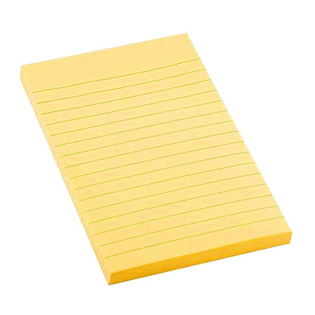 Not Yaz 100x150 100 Yaprak Yapışkanlı Çizgili Not Kağıdı Sarı (YNK-1490)