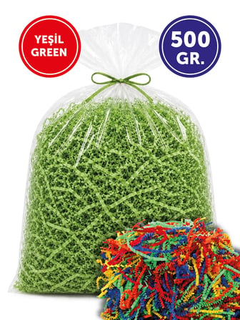Notyaz Zigzag Kırpık Kağıt Hediye Kutu Dolgu Malzemesi 5 Renk Seçeneği 500Gr 