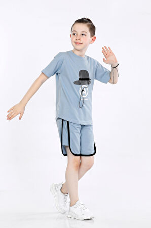 Mornio Erkek Çocuk T-shirt ve Şort 2 li Takım VF24KMR5103132