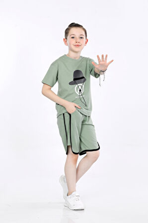 Mornio Erkek Çocuk T-shirt ve Şort 2 li Takım VF24KMR5103132