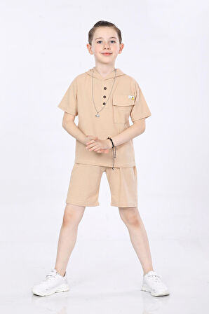 Mornio Erkek Çocuk T-shirt ve Şort 2 li Takım VF24KMR5103940