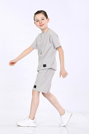 Mornio Erkek Çocuk T-shirt ve Şort 2 li Takım VF24KMR5104142