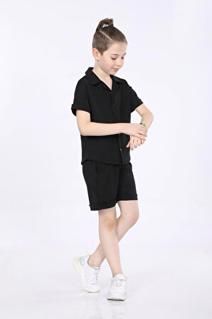 Mornio Erkek Çocuk Gömlek ve Şortlu 2 li Takım VF24KMR5101718