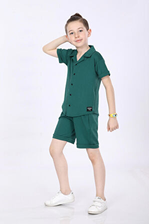 Mornio Erkek Çocuk Gömlek ve Şortlu 2 li Takım VF24KMR5101718