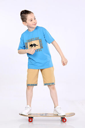 Mornio Erkek Çocuk T-shirt ve Şort 2 li Takım VF24KMR5100304