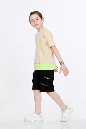 Mornio Erkek Çocuk T-shirt ve Şort 2 li Takım VF24KMR51012