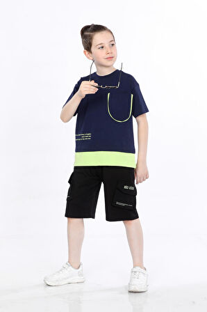 Mornio Erkek Çocuk T-shirt ve Şort 2 li Takım VF24KMR51012