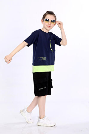 Mornio Erkek Çocuk T-shirt ve Şort 2 li Takım VF24KMR51012