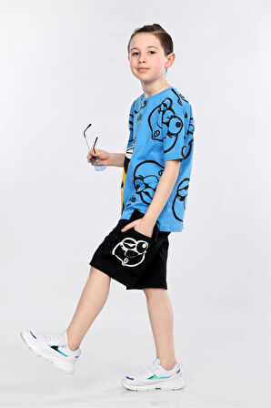 Mornio Erkek Çocuk Şort ve Tişört 2 li Takım VF24KMR5100910